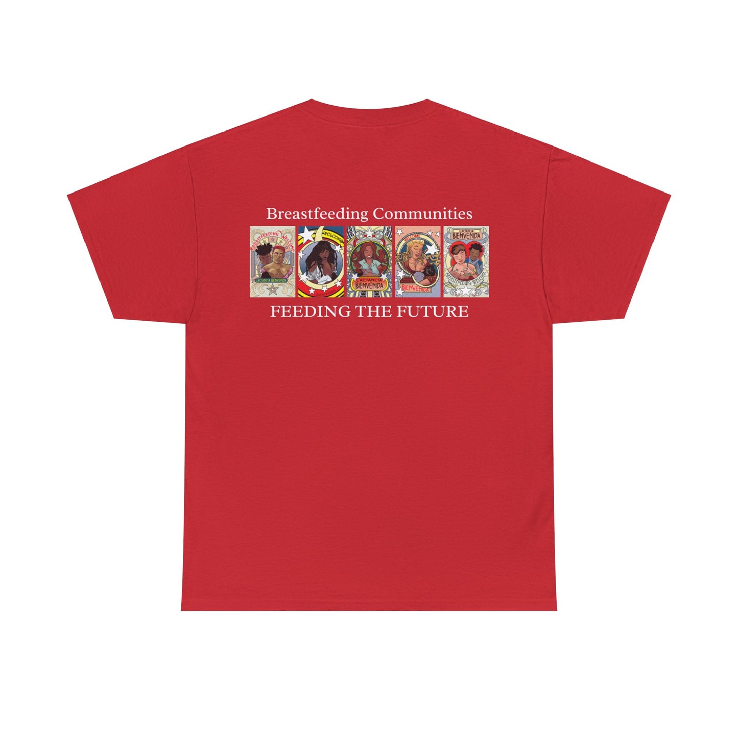 Welcome 3 (front) and Welcome 7(back) - T-shirt (back off shirt 'Breastfeeding Communities')