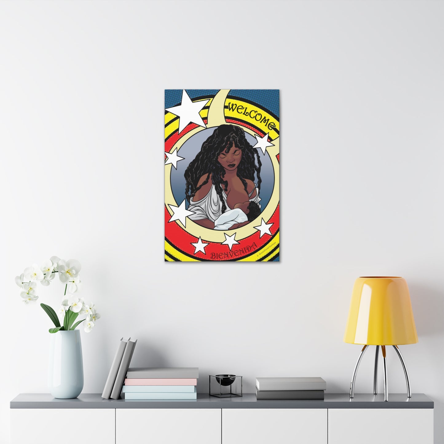 Welcome 3 on Stretched Canvas