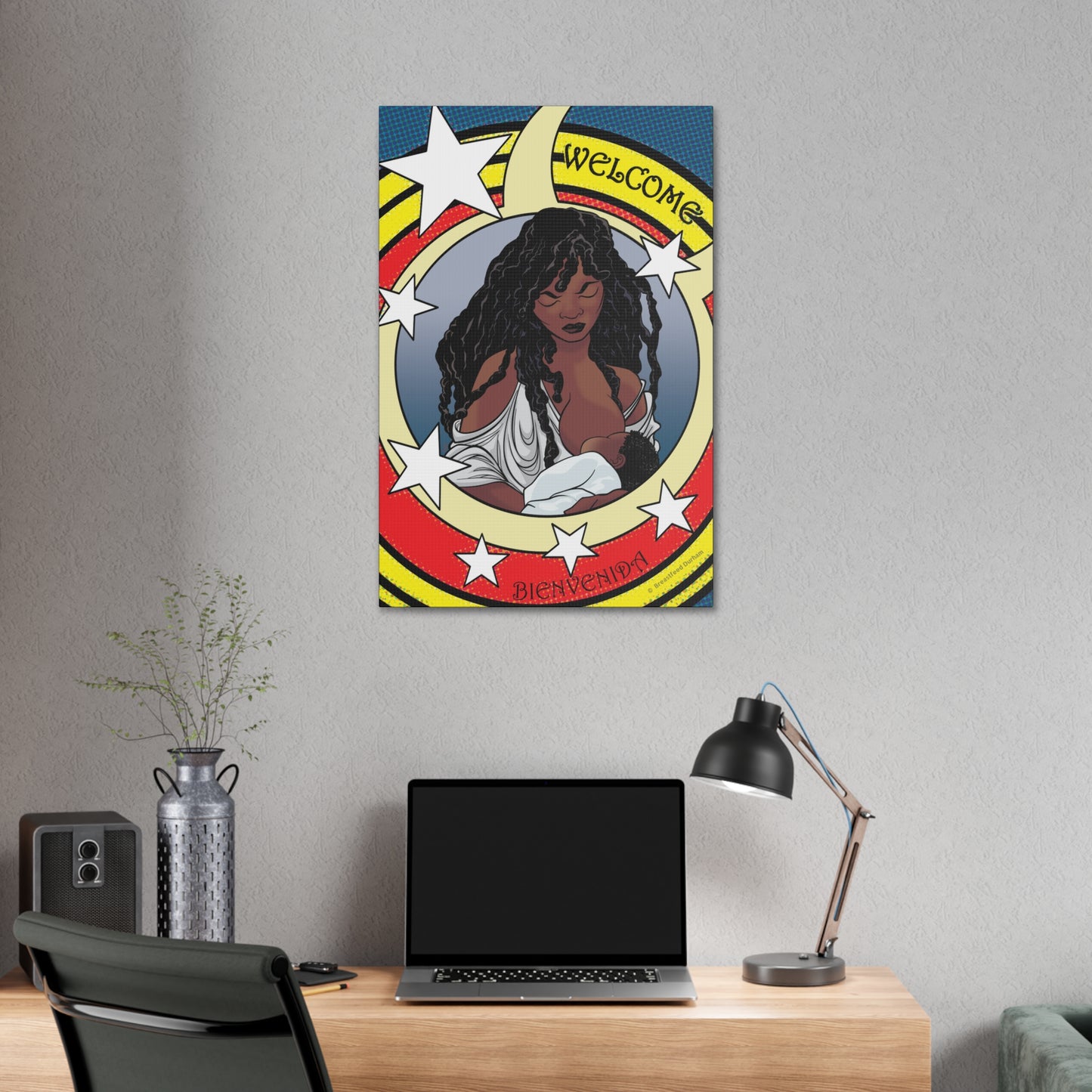 Welcome 3 on Stretched Canvas