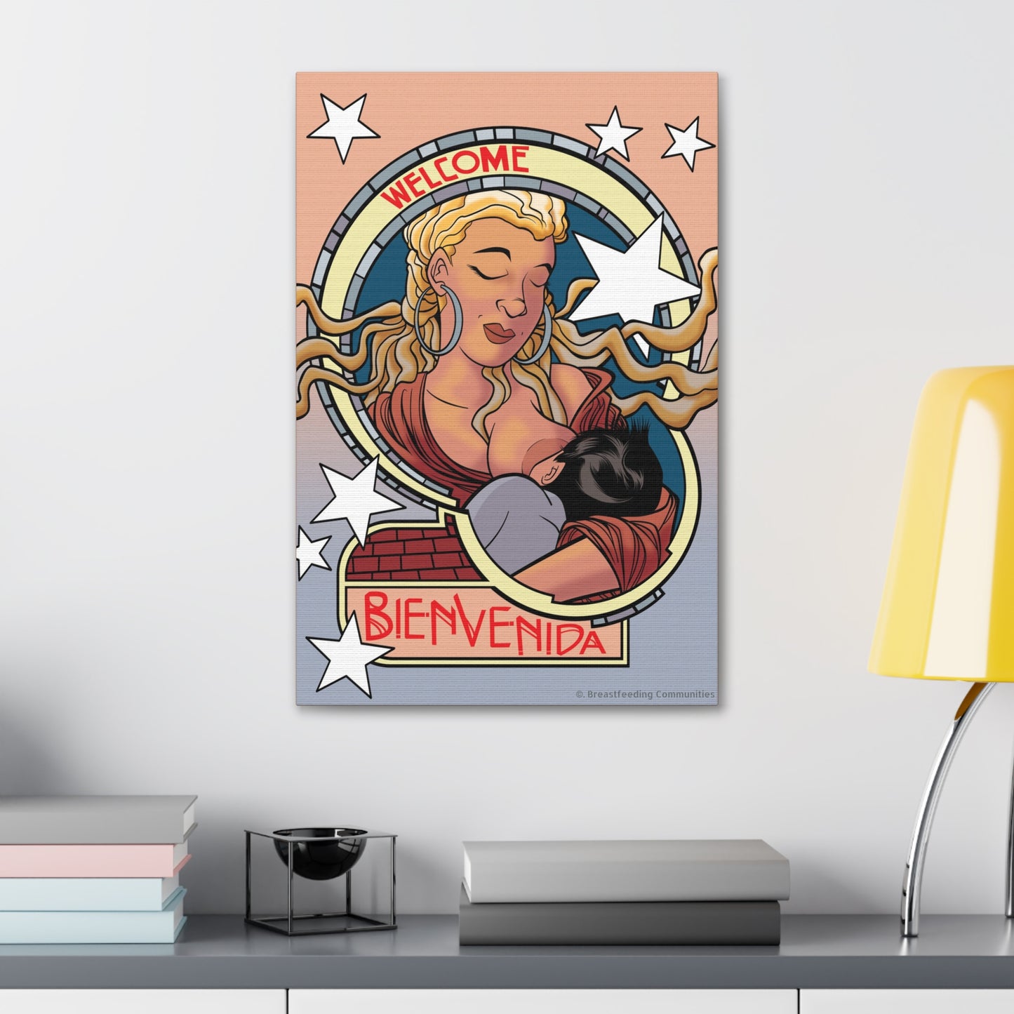 Welcome 4 on Stretched Canvas