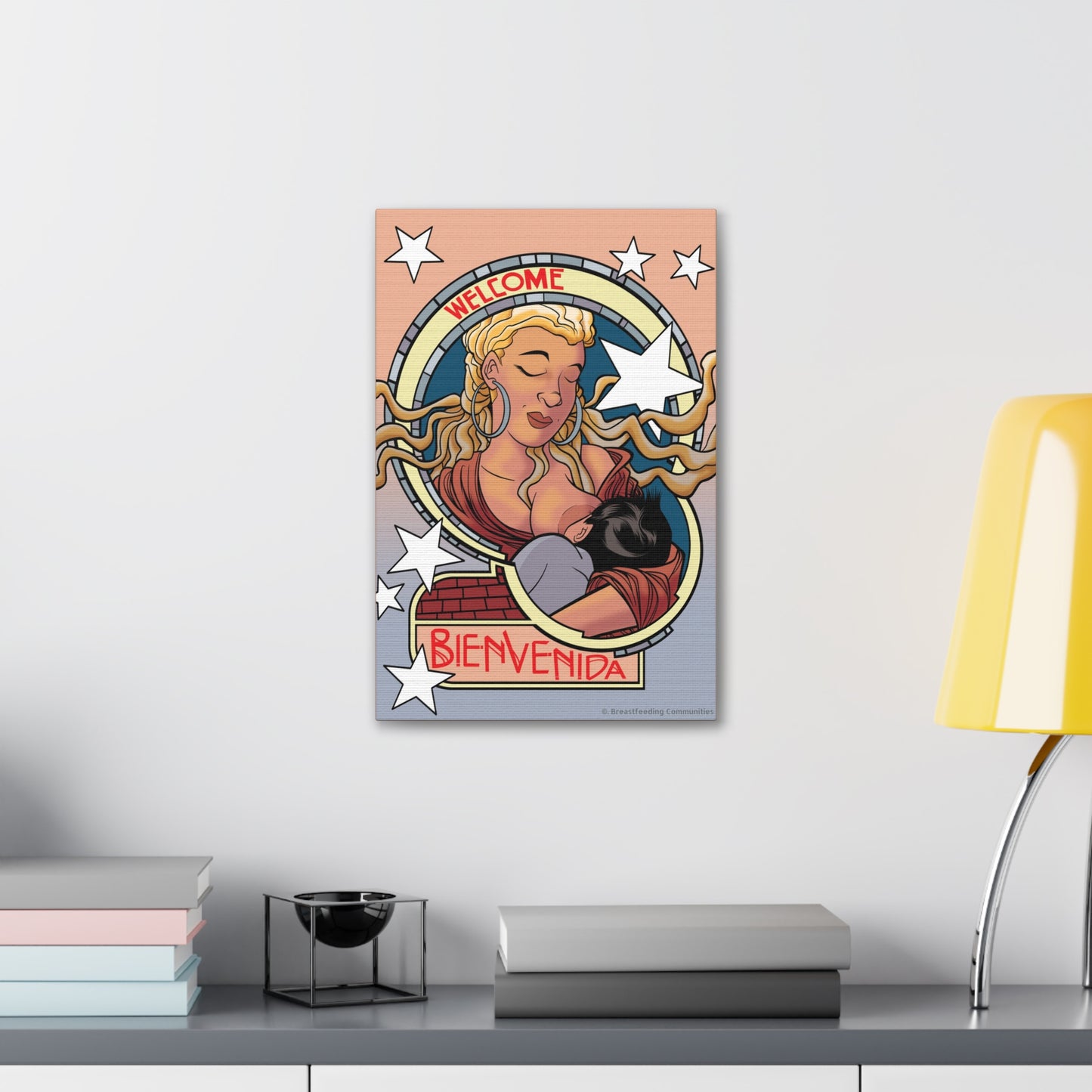 Welcome 4 on Stretched Canvas