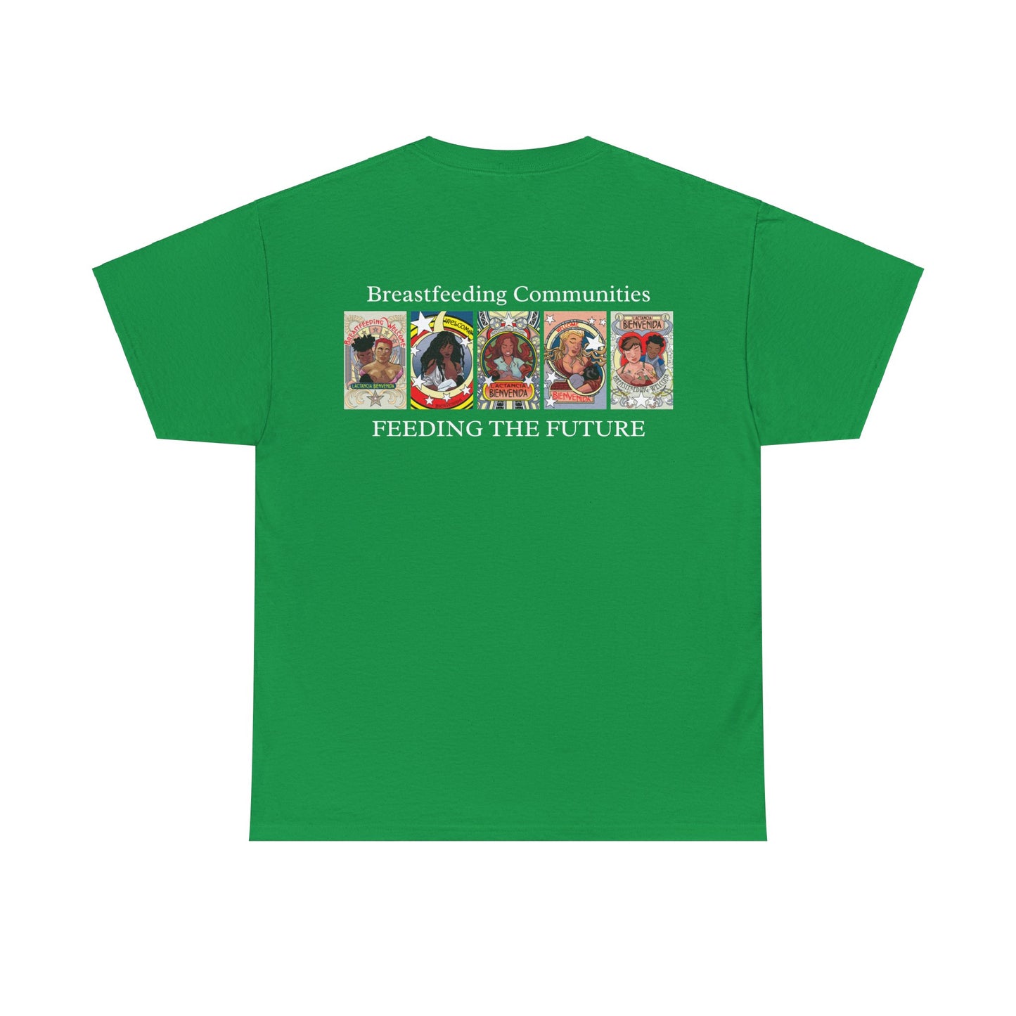 Welcome 3 (front) and Welcome 7(back) - T-shirt (back off shirt 'Breastfeeding Communities')