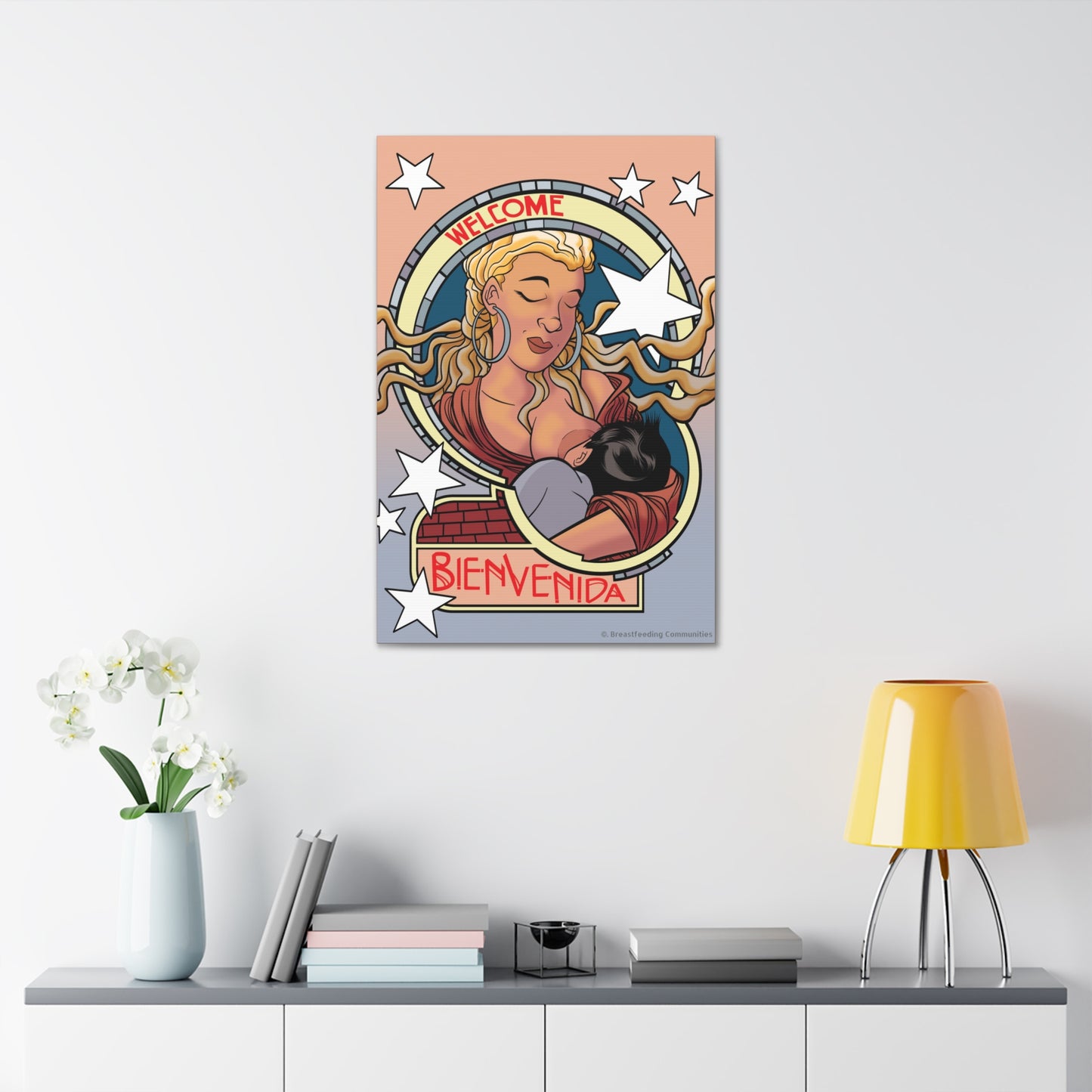 Welcome 4 on Stretched Canvas