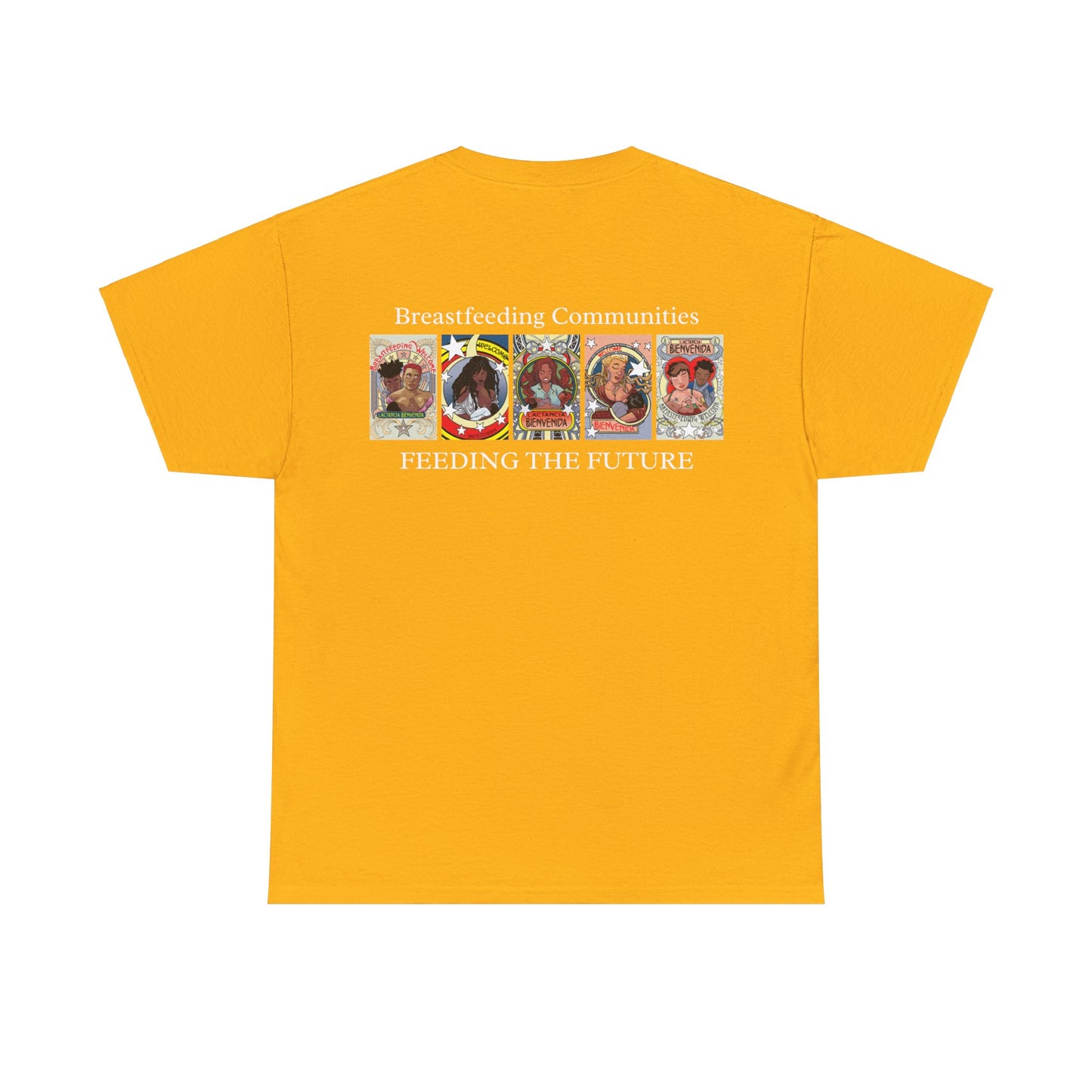Welcome 3 (front) and Welcome 7(back) - T-shirt (back off shirt 'Breastfeeding Communities')