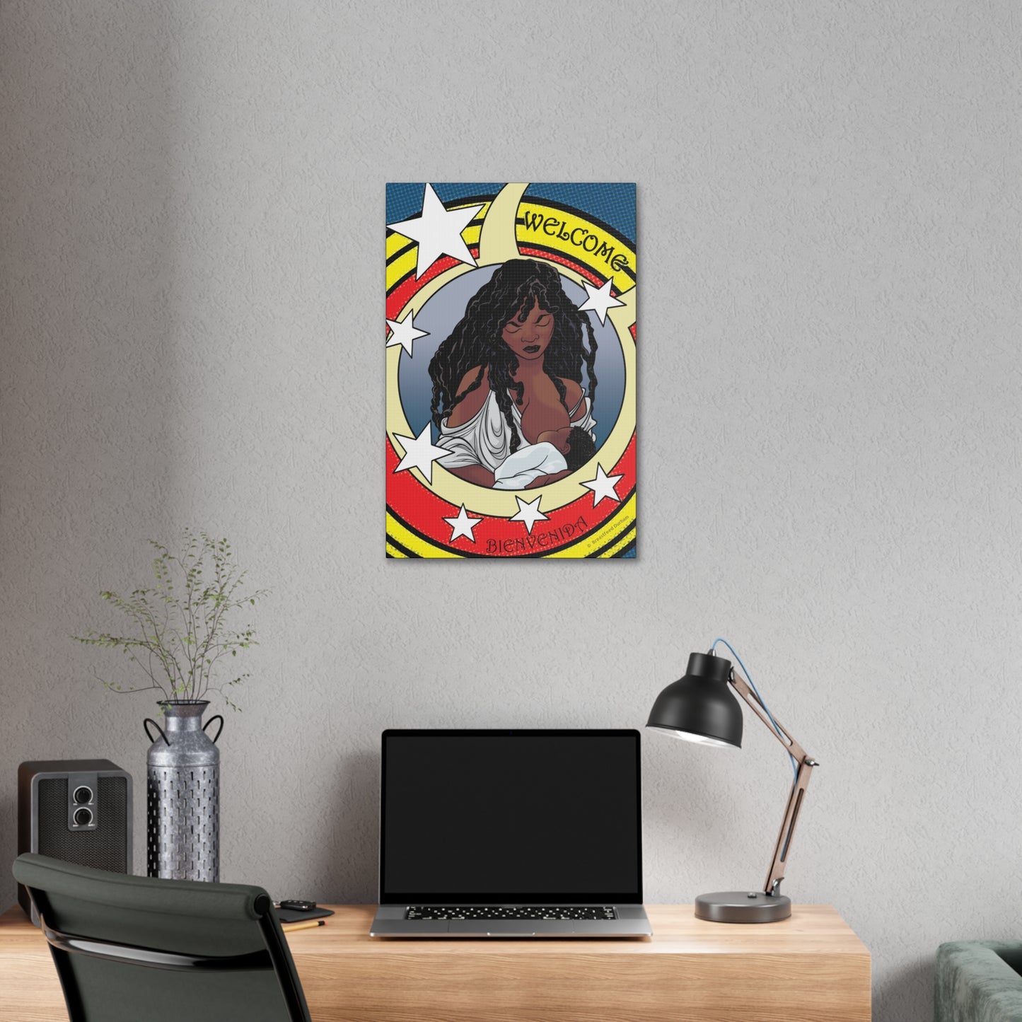Welcome 3 on Stretched Canvas