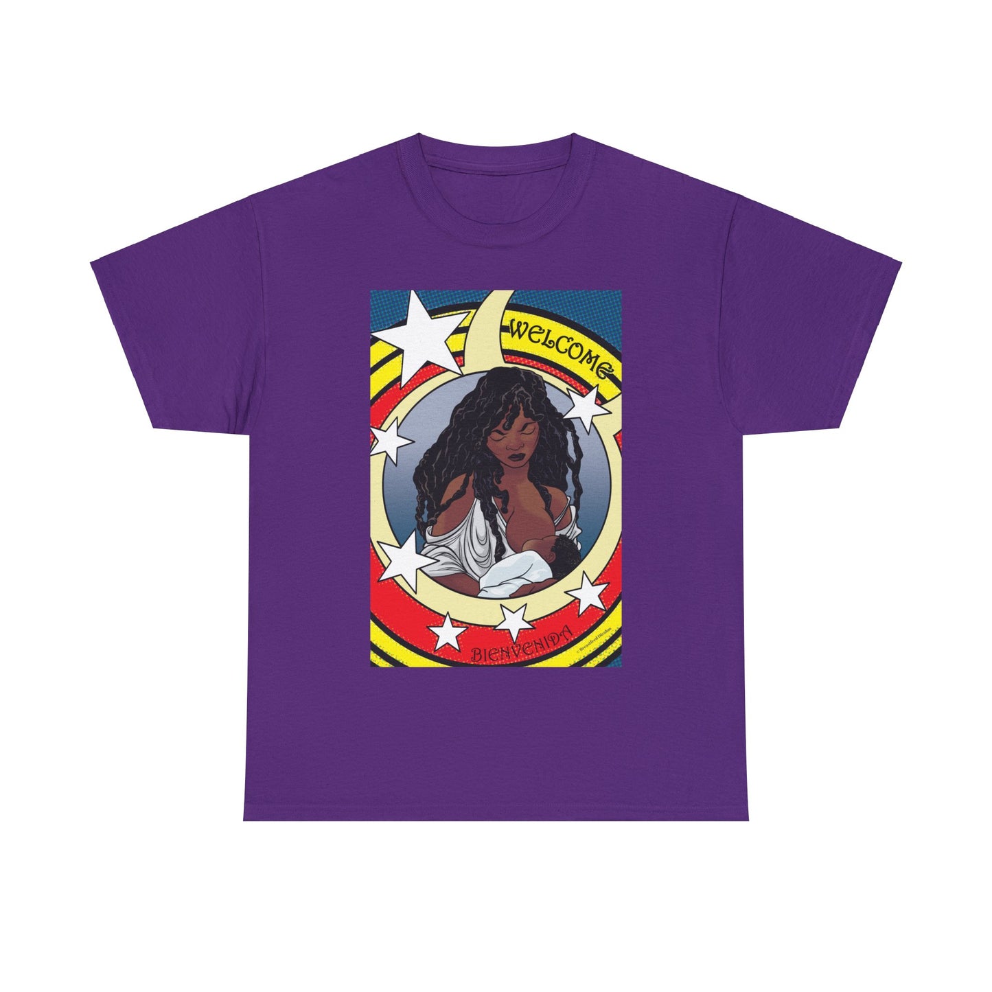 Welcome 3 (front) and Welcome 7(back) - T-shirt (back off shirt 'Breastfeeding Communities')