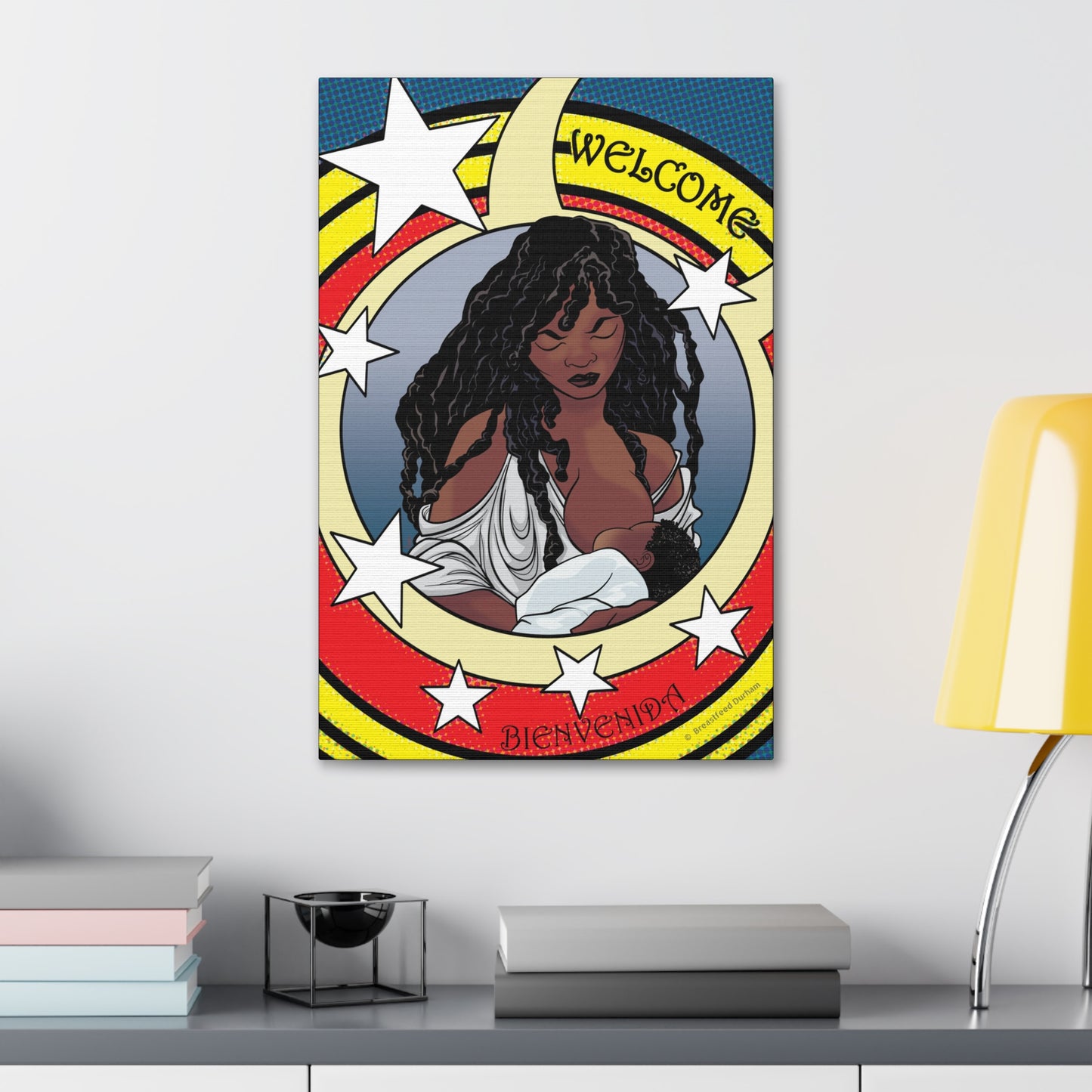 Welcome 3 on Stretched Canvas