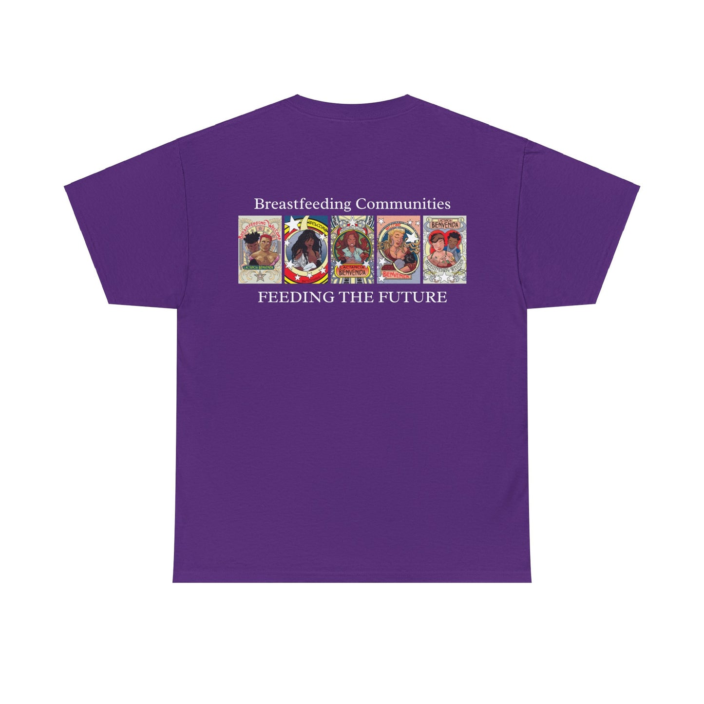 Welcome 3 (front) and Welcome 7(back) - T-shirt (back off shirt 'Breastfeeding Communities')