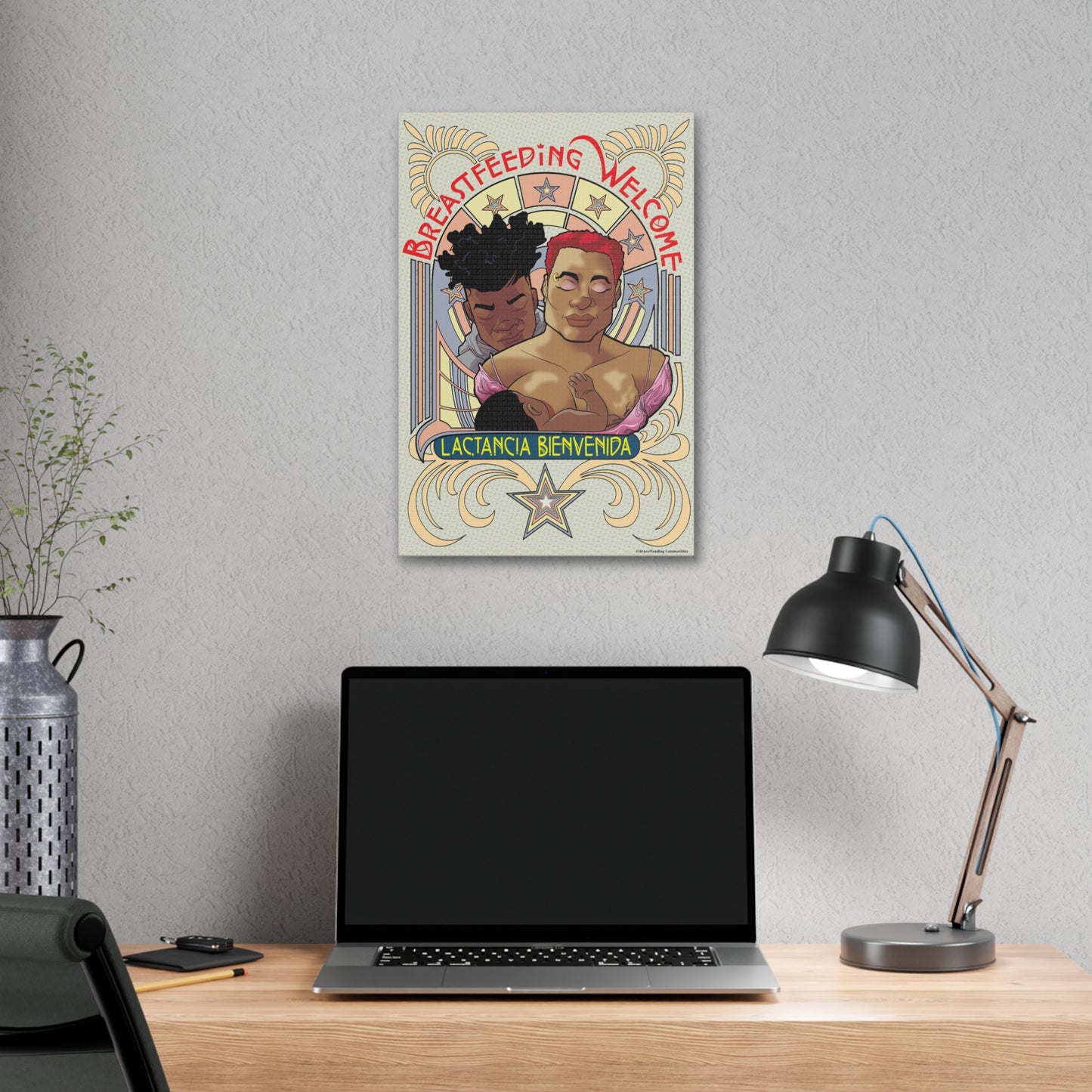 Welcome 1 on Stretched Canvas