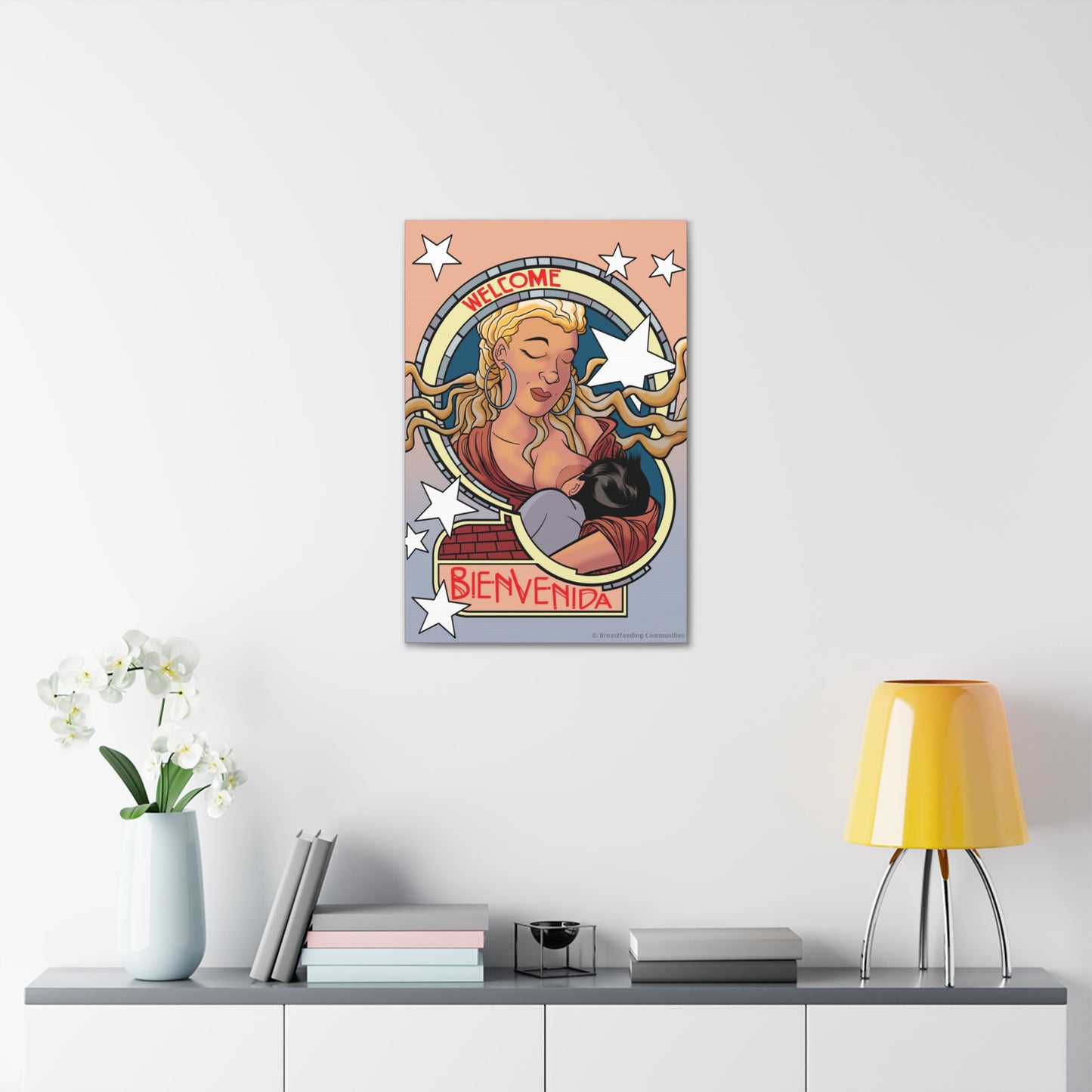 Welcome 4 on Stretched Canvas