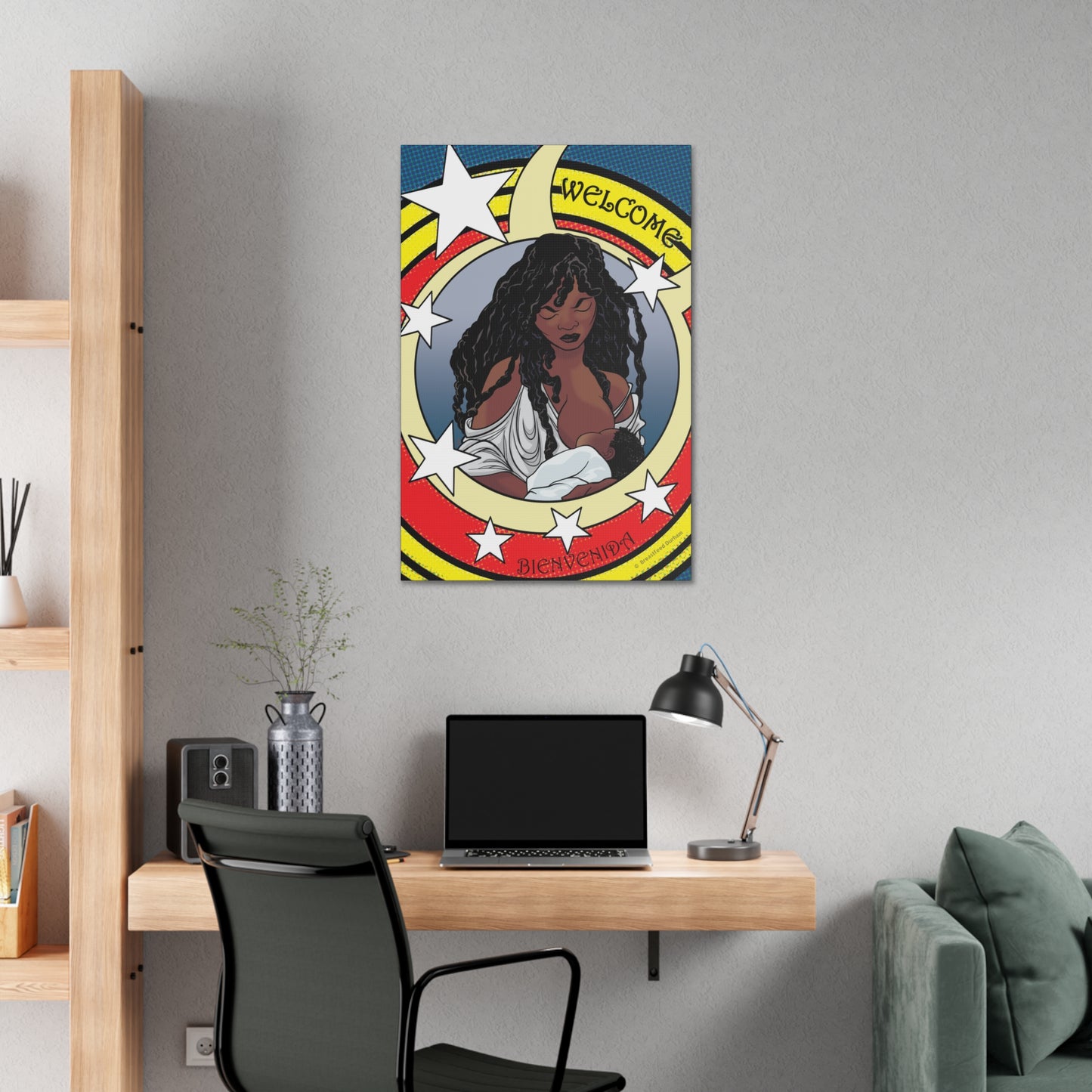 Welcome 3 on Stretched Canvas