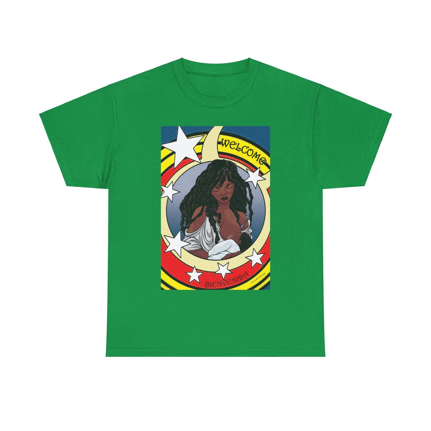 Welcome 3 (front) and Welcome 7(back) - T-shirt (back off shirt 'Breastfeeding Communities')