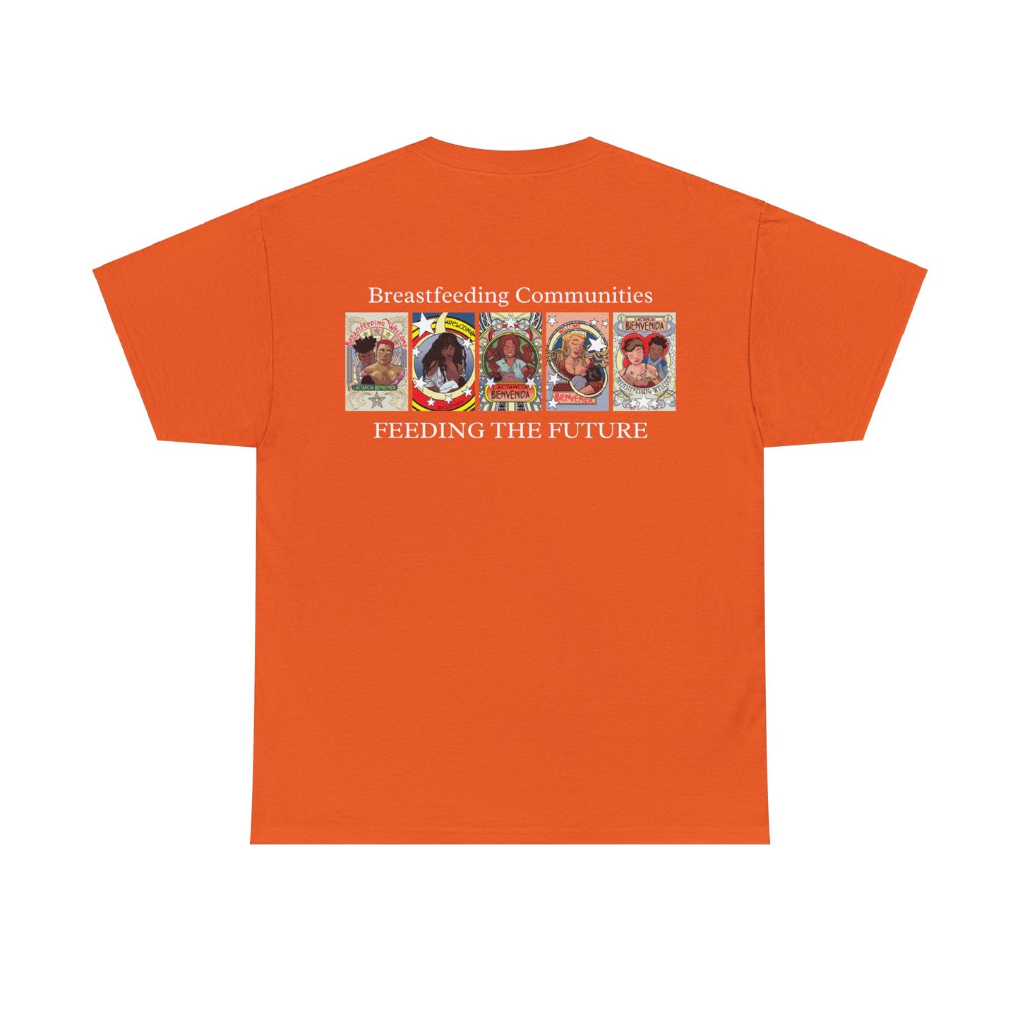 Welcome 3 (front) and Welcome 7(back) - T-shirt (back off shirt 'Breastfeeding Communities')
