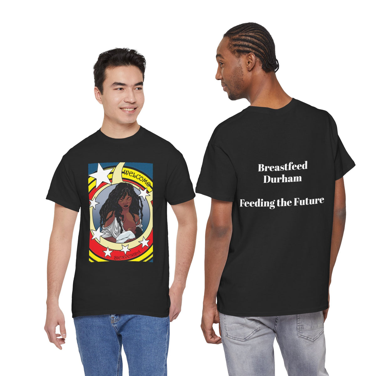 Breastfeeding Welcome Tee, Guardian (Breastfeed Durham on back)