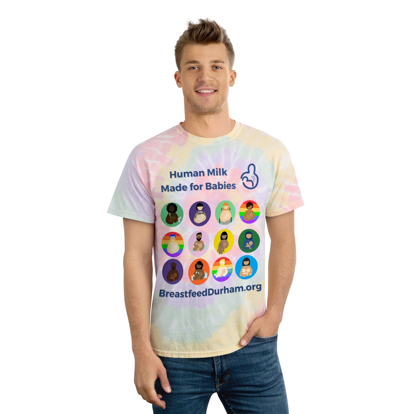 Human Milk - Tie-Dye Tee, Spiral