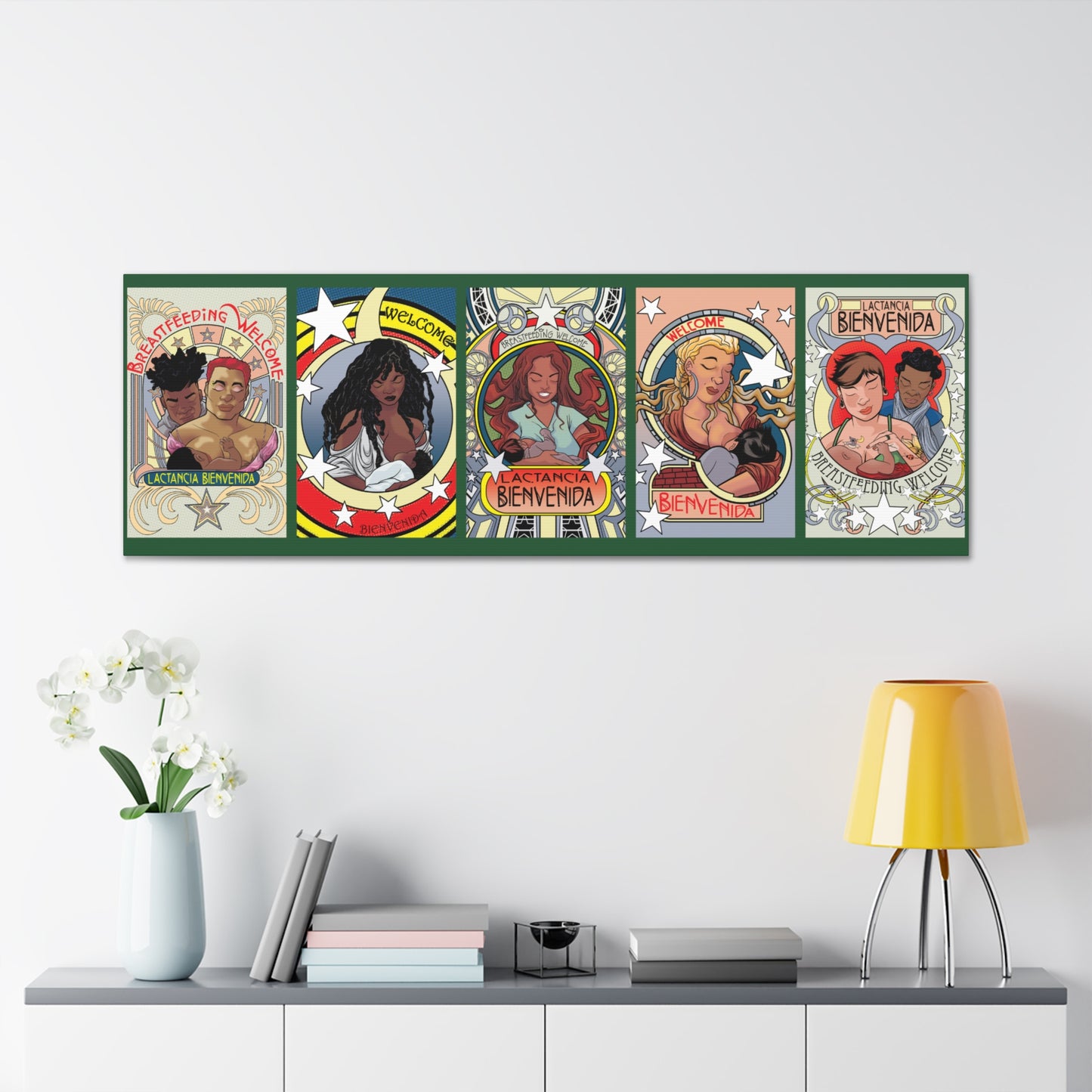 Welcome Pattern 7 and Breastfeeding Communities - Horizontal Gallery Canvas