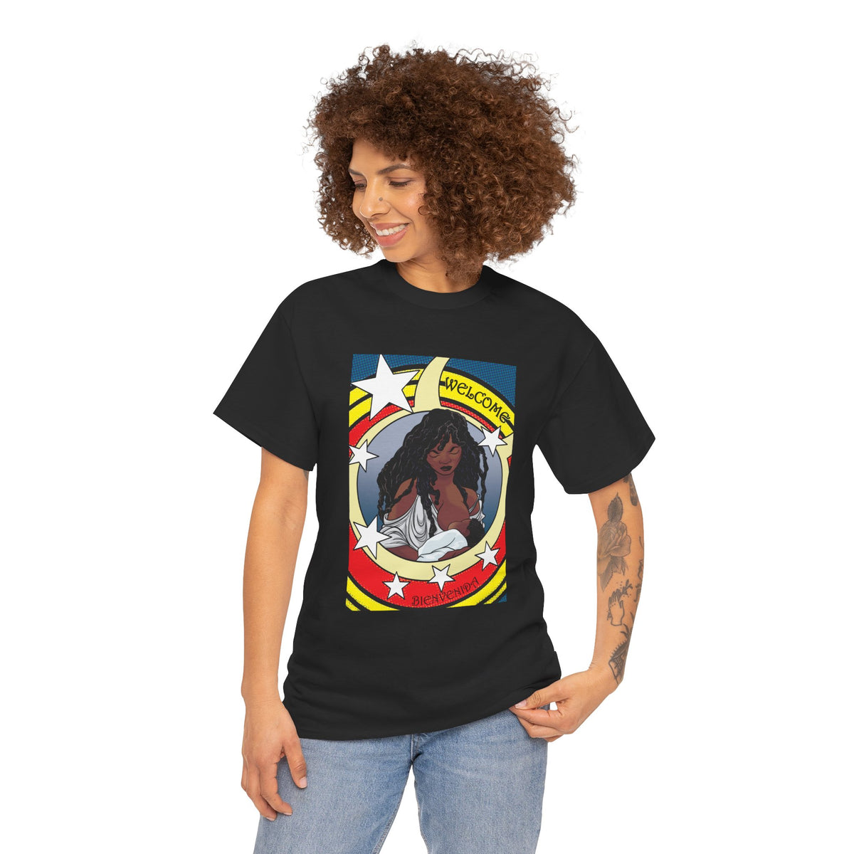 Breastfeeding Welcome Tee, Guardian (Breastfeed Durham on back)