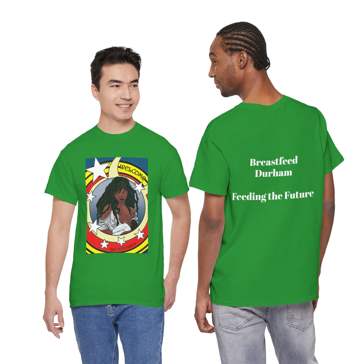 Breastfeeding Welcome Tee, Guardian (Breastfeed Durham on back)