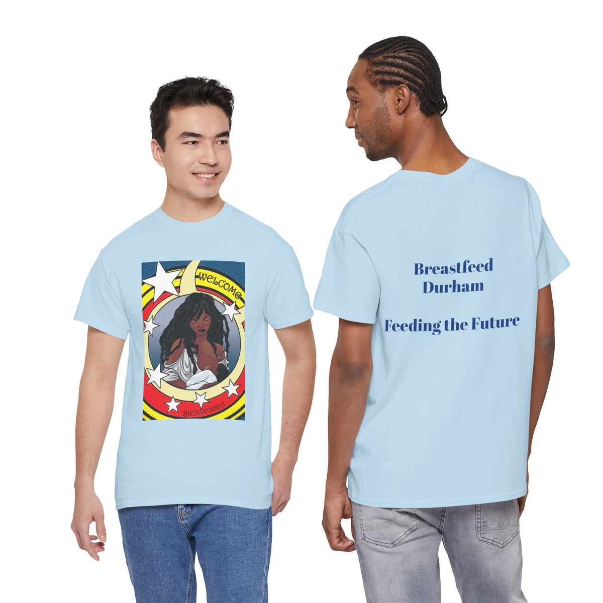 Breastfeeding Welcome Tee, Guardian (Breastfeed Durham on back)