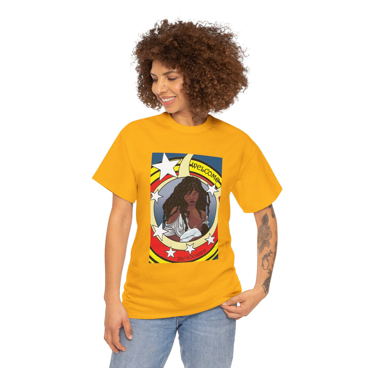 Breastfeeding Welcome Tee, Guardian (Breastfeed Durham on back)