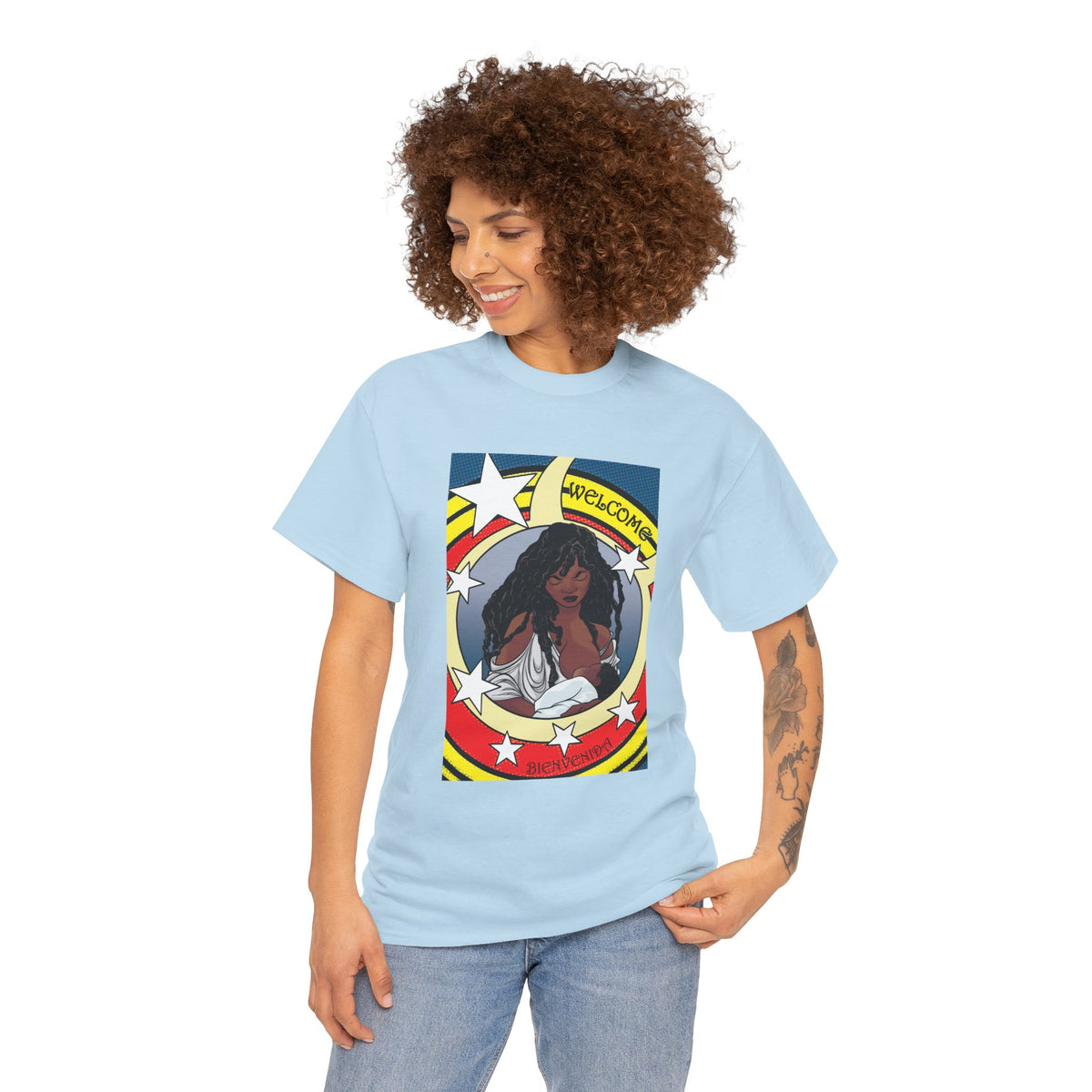 Breastfeeding Welcome Tee, Guardian (Breastfeed Durham on back)