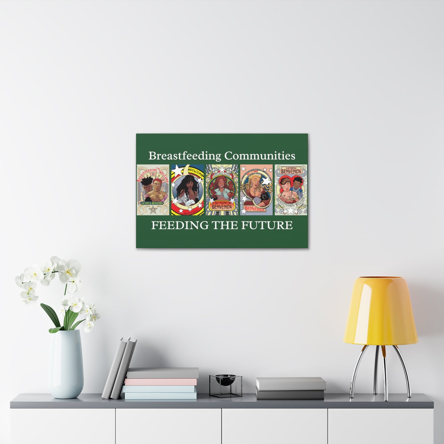 Welcome Pattern 7 and Breastfeeding Communities - Horizontal Gallery Canvas