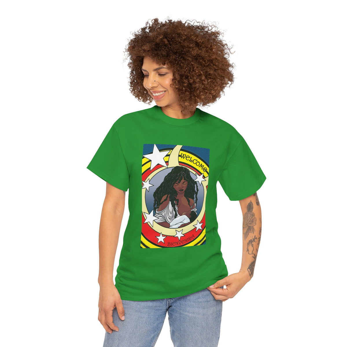Breastfeeding Welcome Tee, Guardian (Breastfeed Durham on back)