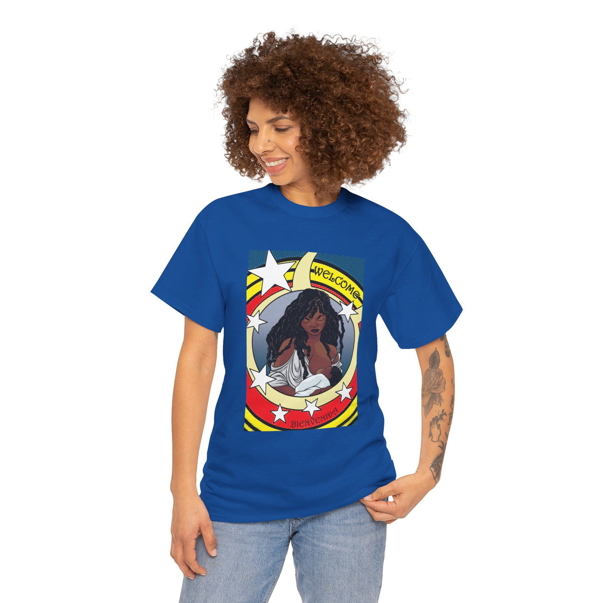 Breastfeeding Welcome Tee, Guardian (Breastfeed Durham on back)