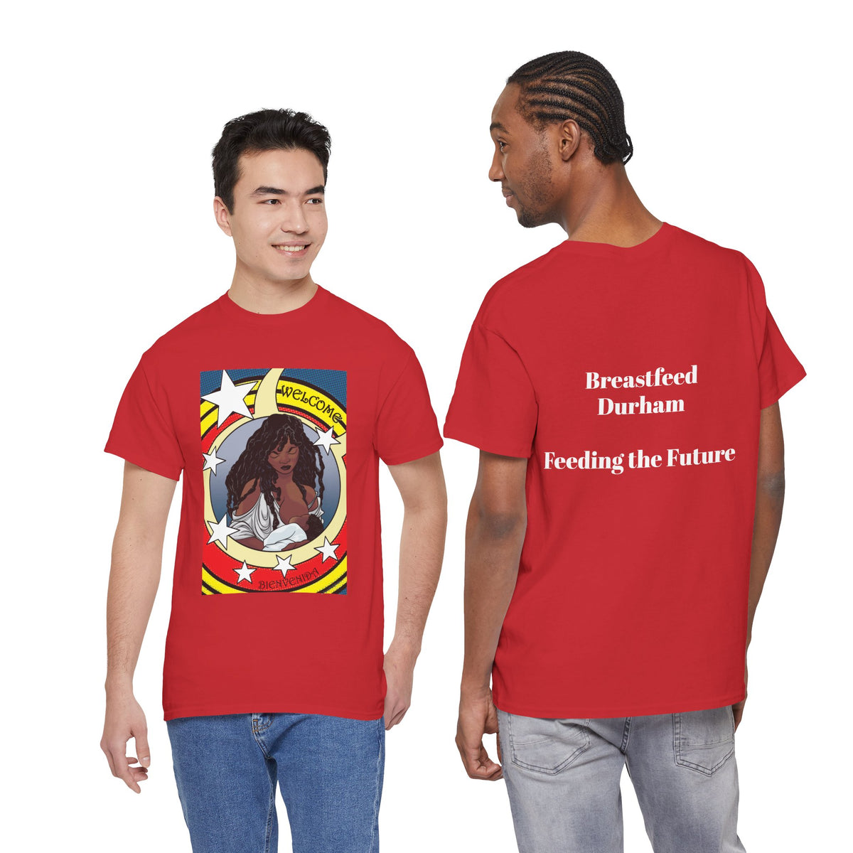 Breastfeeding Welcome Tee, Guardian (Breastfeed Durham on back)