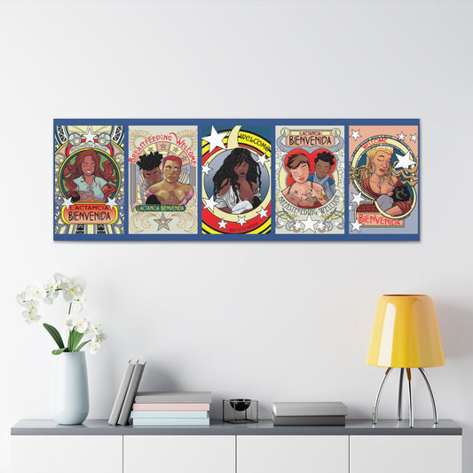 Welcome Pattern 7 and Breastfeed Durham - Horizontal Gallery Canvas