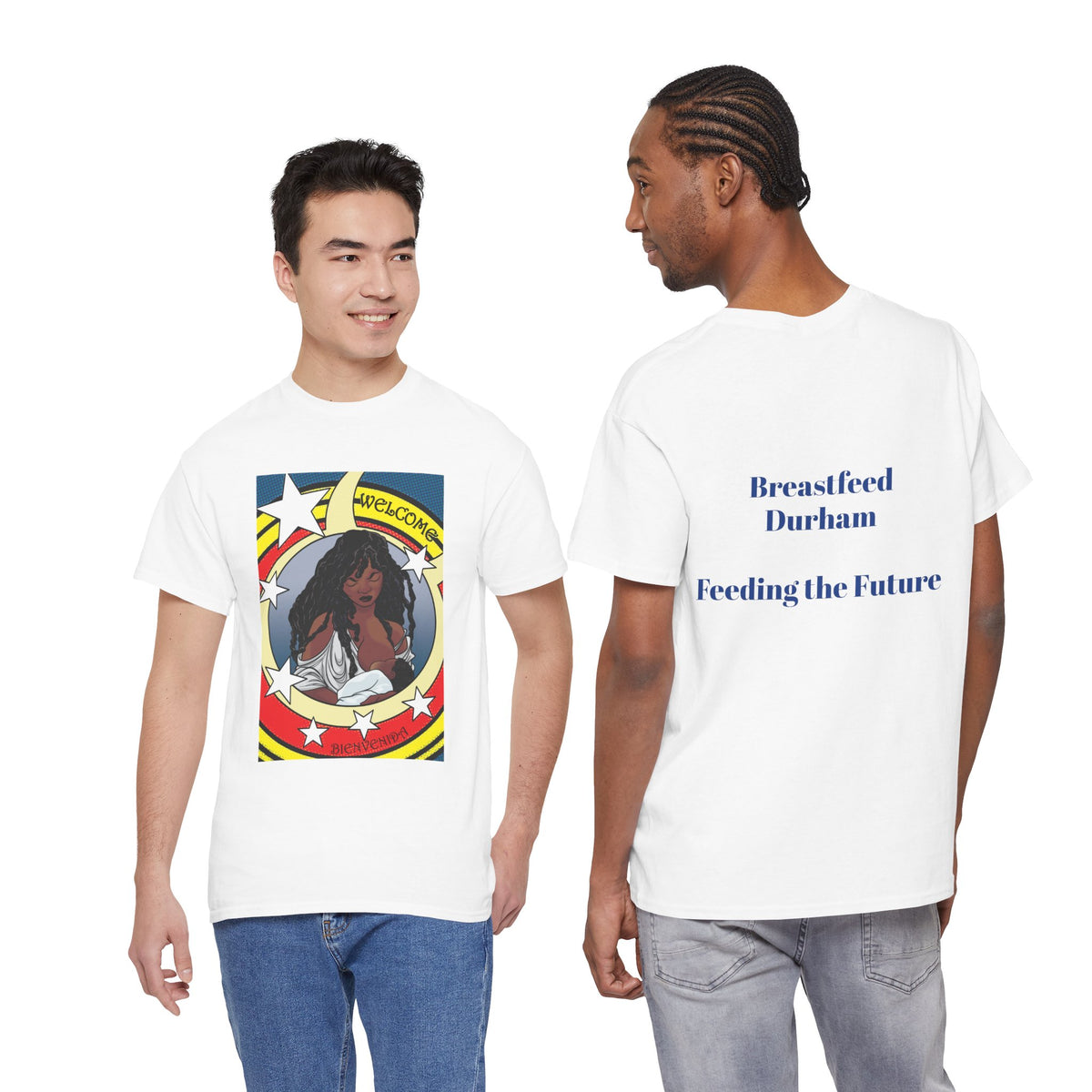 Breastfeeding Welcome Tee, Guardian (Breastfeed Durham on back)