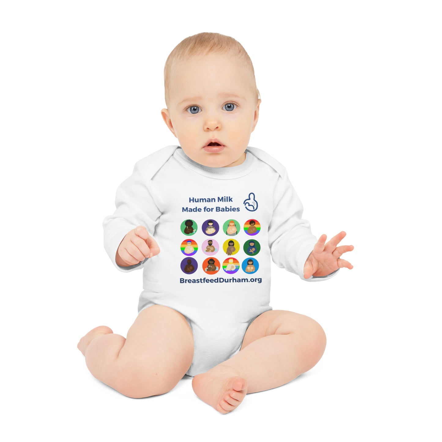 Human Milk - Baby Long-Sleeve Organic Bodysuit