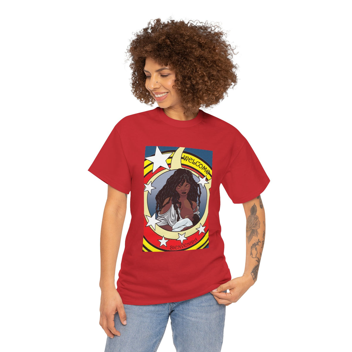 Breastfeeding Welcome Tee, Guardian (Breastfeed Durham on back)