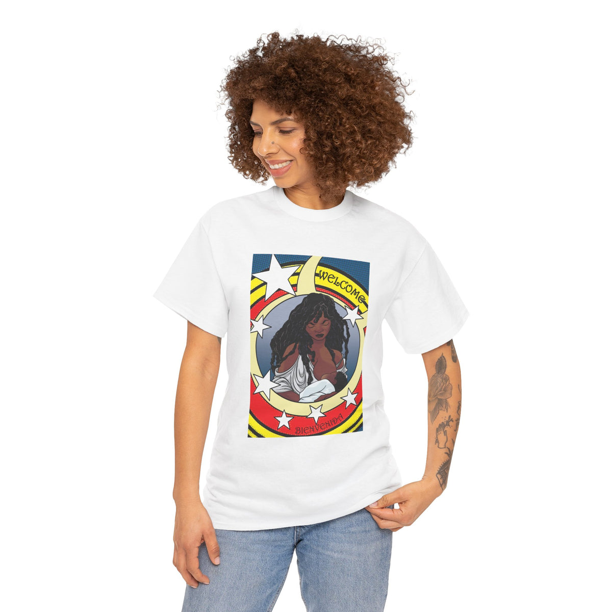 Breastfeeding Welcome Tee, Guardian (Breastfeed Durham on back)